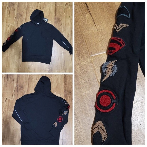 Justice League Other - Shoe Palace Justice League Hoodie w/Emblem Chenille Patches